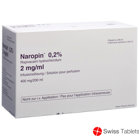 Naropin Injektionslösung 0.2% 5 Polybag 200ml buy online