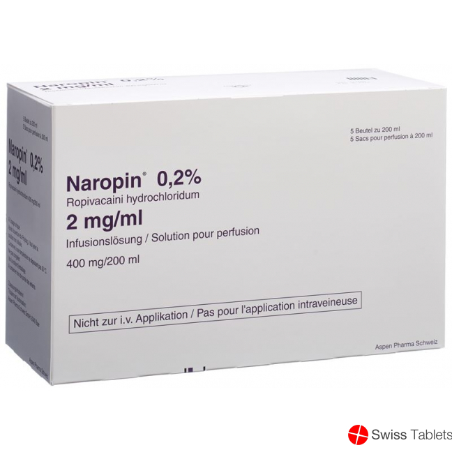 Naropin Injektionslösung 0.2% 5 Polybag 200ml buy online