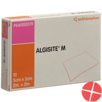 Algisite M Alginat Kompressen 5x5cm 10 Stück Algisite M Alginat Kompressen 5x5cm 10 Stück