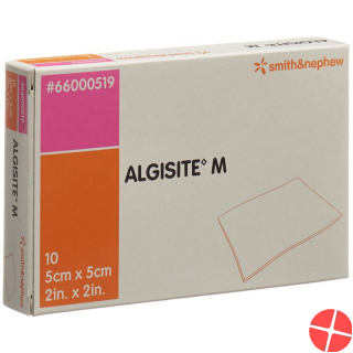 Algisite M Alginat Kompressen 5x5cm 10 Stück