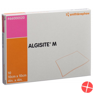 Algisite M Alginat Kompressen 10x10cm 10 Stück
