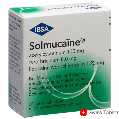 Solmucaine 100mg 20 Lutschtabletten buy online