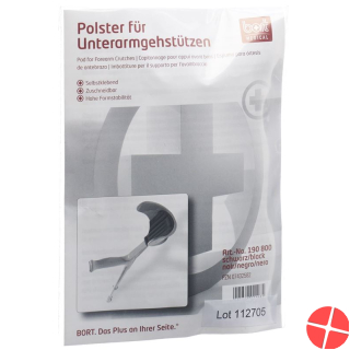 Bort Polster für Unterarmgehstütze Schwarz 1 Paa Bort Polster für Unterarmgehstütze Schwarz 1 Paa
