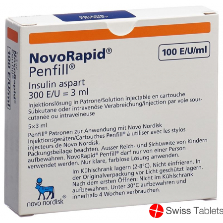 Insulin Novorapid Penfill Patrone 5x 3ml buy online