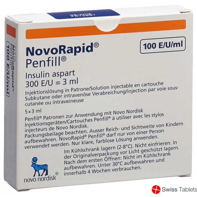 Insulin Novorapid Penfill Patrone 5x 3ml buy online
