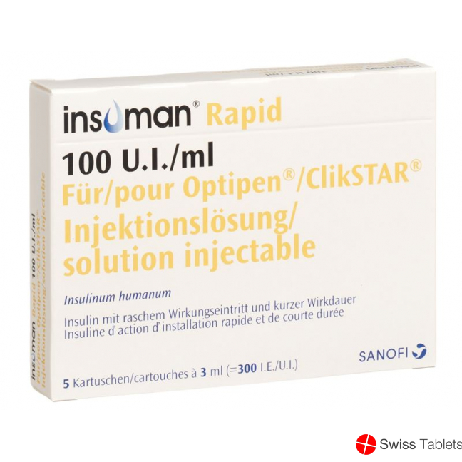 Insulin Insuman Rapid Injektionslösung Optipen 5x 3ml buy online