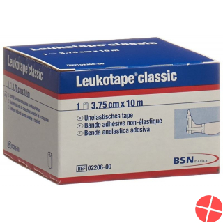 Leukotape Classic unelastische Klebebinde 10m x 3.75cm Weiss