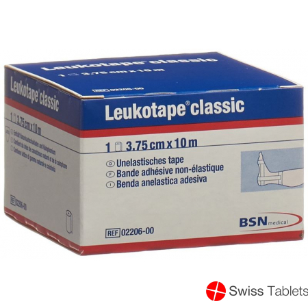 Leukotape Classic unelastische Klebebinde 10m x 3.75cm Weiss buy online