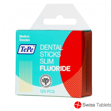TePe Zahnhölzer mit Fluorid aus Birkenholz Dünn 125 Stück buy online