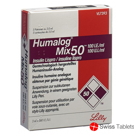 Humalog Mix 50 Injektionssuspension F Pen 5 Ampullen 3ml buy online
