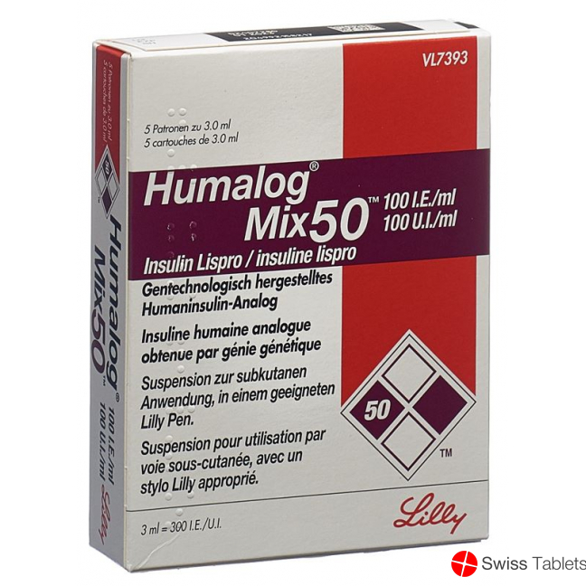 Humalog Mix 50 Injektionssuspension F Pen 5 Ampullen 3ml buy online