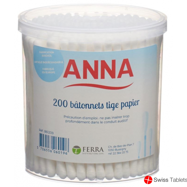 Anna Wattestäbchen Papier 200 Stück buy online