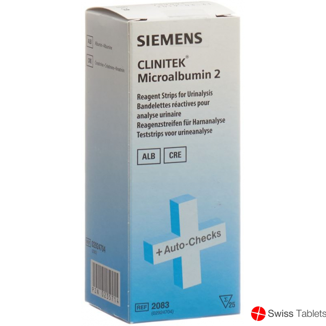 Clinitek microalbumin two reagent strips for urinalysis 25 pcs