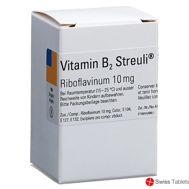 Vitamin B2 Streuli Dragees 10mg 100 Stück buy online