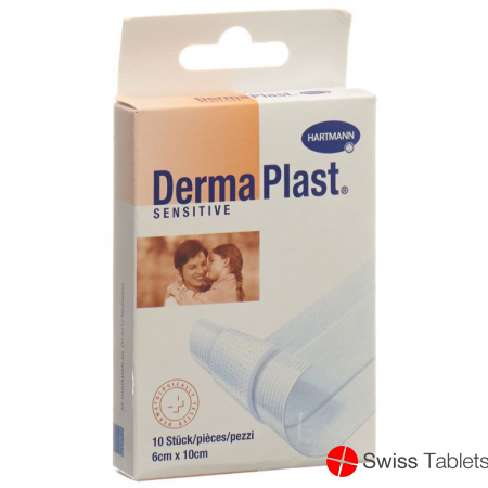 Dermaplast Sensitive Quick Bandage White 6x10cm 10 Pieces buy online