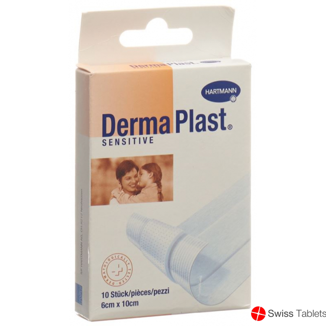 Dermaplast Sensitive Quick Bandage White 6x10cm 10 Pieces buy online