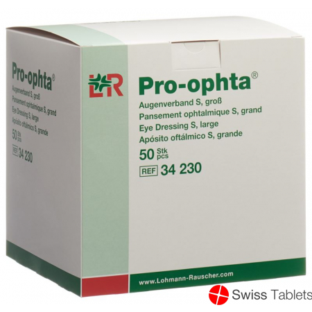 Pro-Ophta Augenverband S Durchsichtig Grösse L 50 Stück buy online