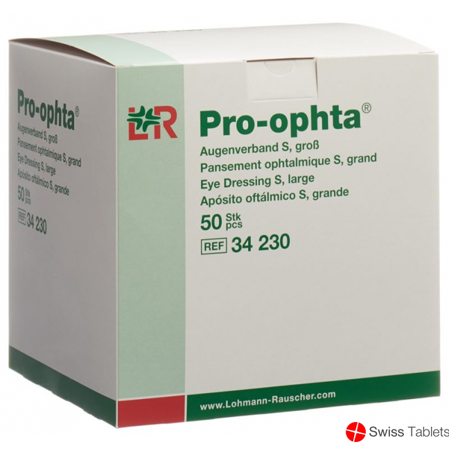 Pro-Ophta Augenverband S Durchsichtig Grösse L 50 Stück buy online