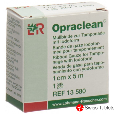 Opraclean Jodoform Tamponade 1cmx5m buy online