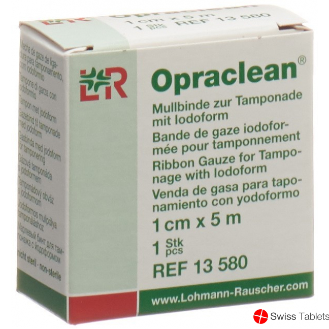 Opraclean Jodoform Tamponade 1cmx5m buy online