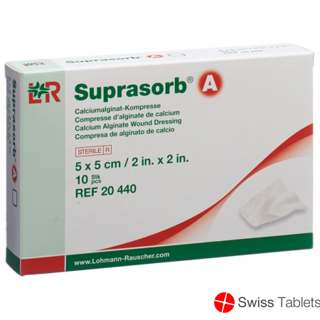 Suprasorb A Calcium Alginat Kompressen 5cmx5cm 10 Stück buy online
