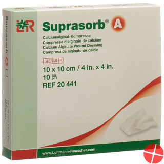 Suprasorb A Calcium Alginat Kompresse 10cmx10cm 10 Stück