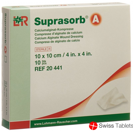 Suprasorb A Calcium Alginat Kompresse 10cmx10cm 10 Stück buy online