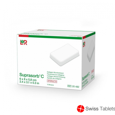 Suprasorb C Kollagenverband 6x8cm Steril 5 Stück buy online