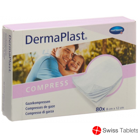 DermaPlast Gazekompressen 8x12cm 80 Stück buy online