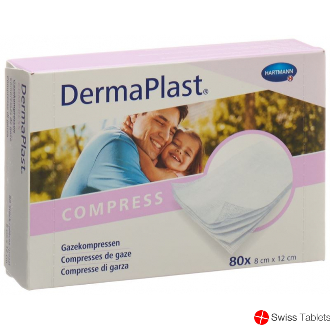 DermaPlast Gazekompressen 8x12cm 80 Stück buy online
