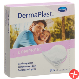 DermaPlast Gazekompressen 10x10cm 80 Stück