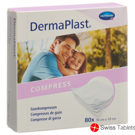 DermaPlast Gazekompressen 10x10cm 80 Stück buy online