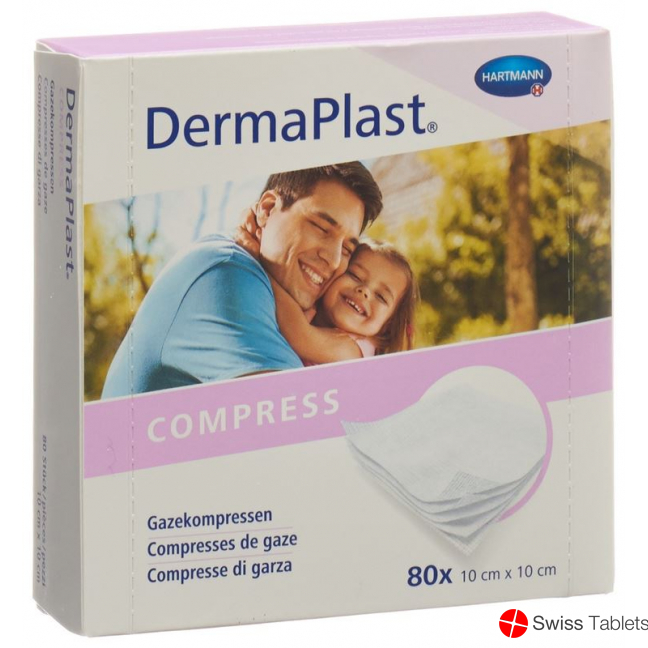 DermaPlast Gazekompressen 10x10cm 80 Stück buy online