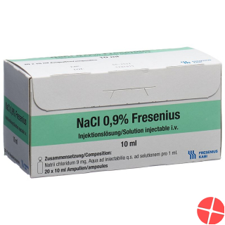 NaCl Fresenius Injektionslösung 0.9% 20 Ampullen 10ml NaCl Fresenius Injektionslösung 0.9% 20 Ampullen 10ml