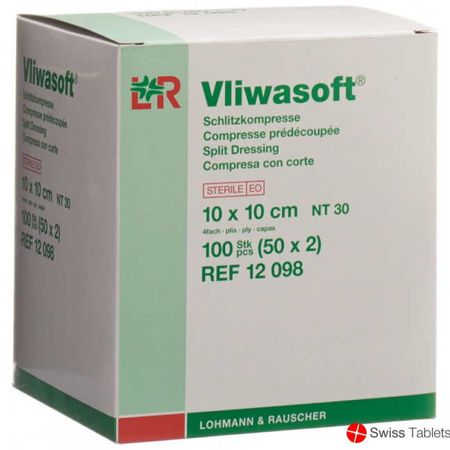 Vliwasoft Nw Schlitz Kompesse 12 10x10cm 4fach 50x 2 Stück buy online