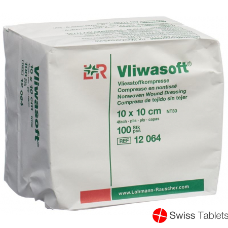 Vliwasoft Nw Kompresse 8 10x10cm 4-fach Beutel 100 Stück buy online