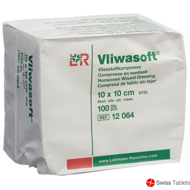 Vliwasoft Nw Kompresse 8 10x10cm 4-fach Beutel 100 Stück buy online