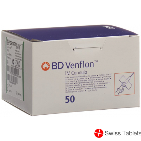 BD Venflon 1.2x45mm 18g Luer-Lok Grün 50 Stück buy online