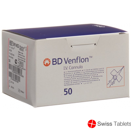 BD Venflon 1.0x32mm 20g Luer-Lok Rosa 50 Stück buy online