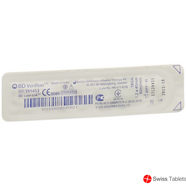 BD Venflon 1.2x45mm 18g Luer-Lok Grün buy online