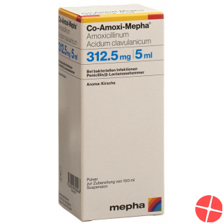 Co Amoxi Mepha Pulver 312.5mg Suspension Flasche 100ml
