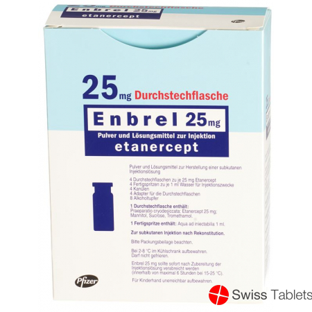 Enbrel Trockensubstanz 25mg C Solv Durchstechflasche 4 Stück buy online
