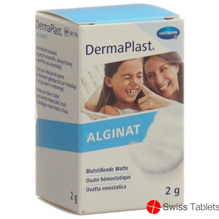 DermaPlast Alginat Blutstillende Watte Glas 2g buy online