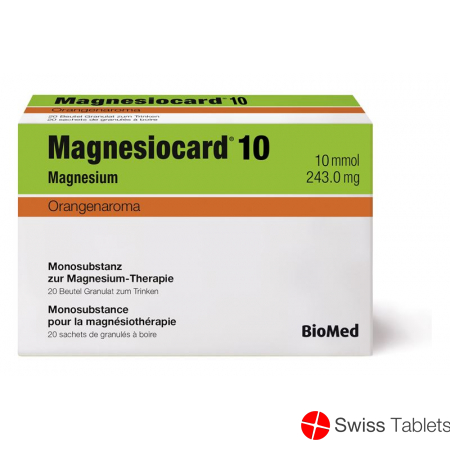 Magnesiocard 10 Granulat 10 Mmol Orange 20 Beutel 5g buy online
