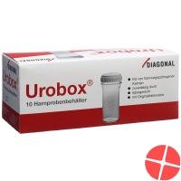 Urobox 10 pieces urine sample containers diagonal