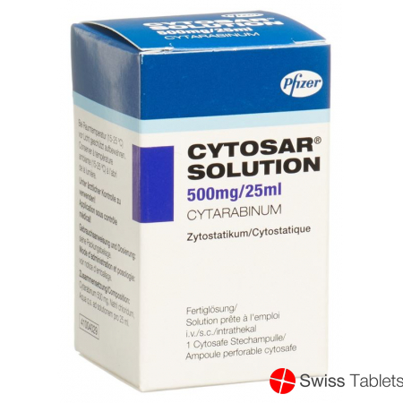 Cytosar Solution Injektionslösung 0.5g/25ml Cytosafe 25ml buy online