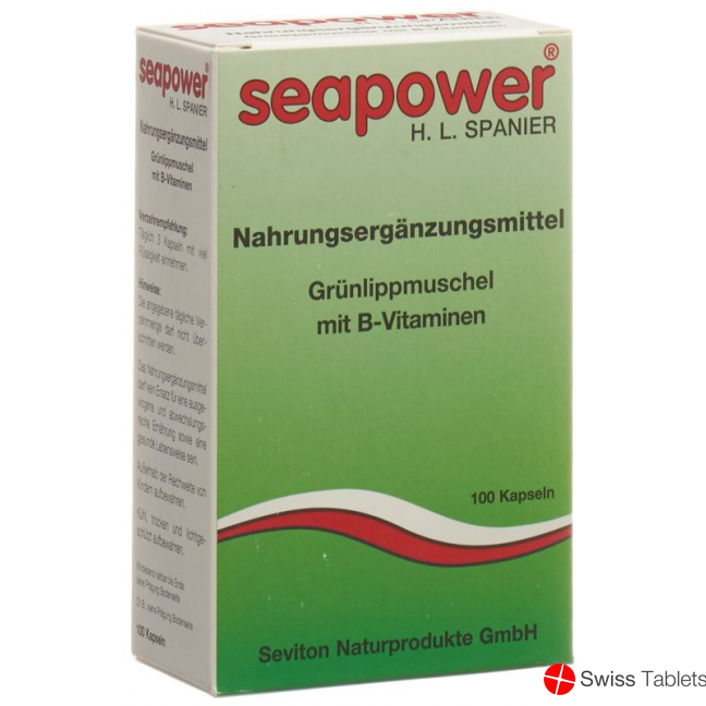 Seapower Grünlippmuschel mit B-Vitaminen Kapseln 100 Stück buy online