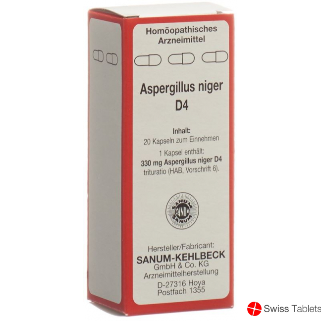 Sanum Aspergillus Niger Kapseln D 4 20 Stück buy online