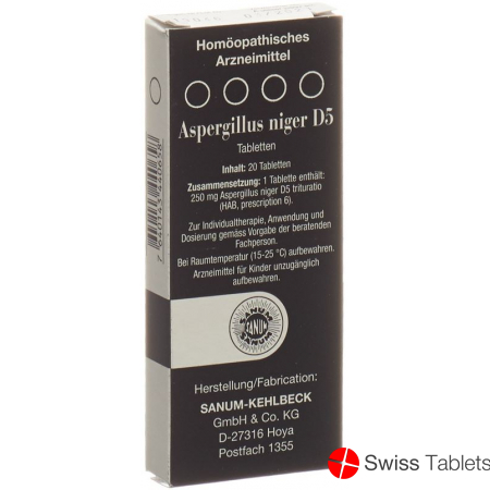 Sanum Aspergillus Niger Tabletten D 5 20 Stück buy online