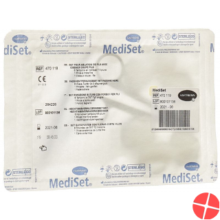 Mediset thread pulling set with scissors